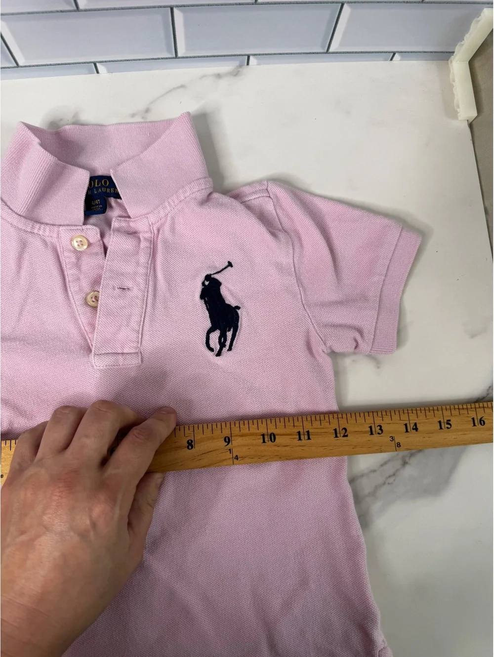 Polo Ralph Lauren Boys 4/4T Pink Cotton Big Pony Short Sleeve Polo Shirt